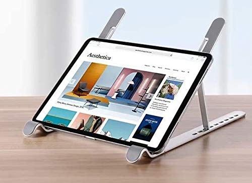VDHJA Aluminium Alloy adjustableErgonomic Foldable Portable Tabletop LaptopDesktop Riser Stand Holder Compatible for laptops and all Other Notebook - Image 3