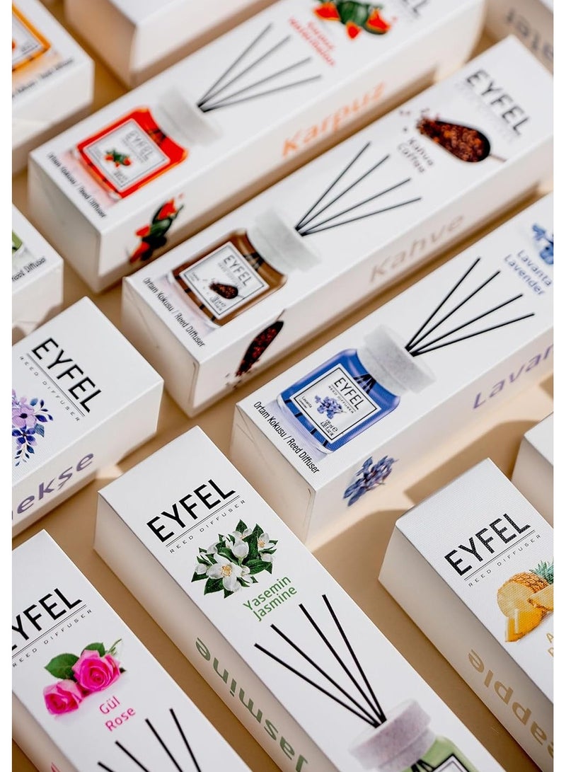 EYFEL Vanilla Reed Diffuser Set – 120ML Premium Long-Lasting Fragrance with Elegant Diffuser Sticks for Bathrooms, Living Spaces, Offices, Shops & Showrooms  - Image 5