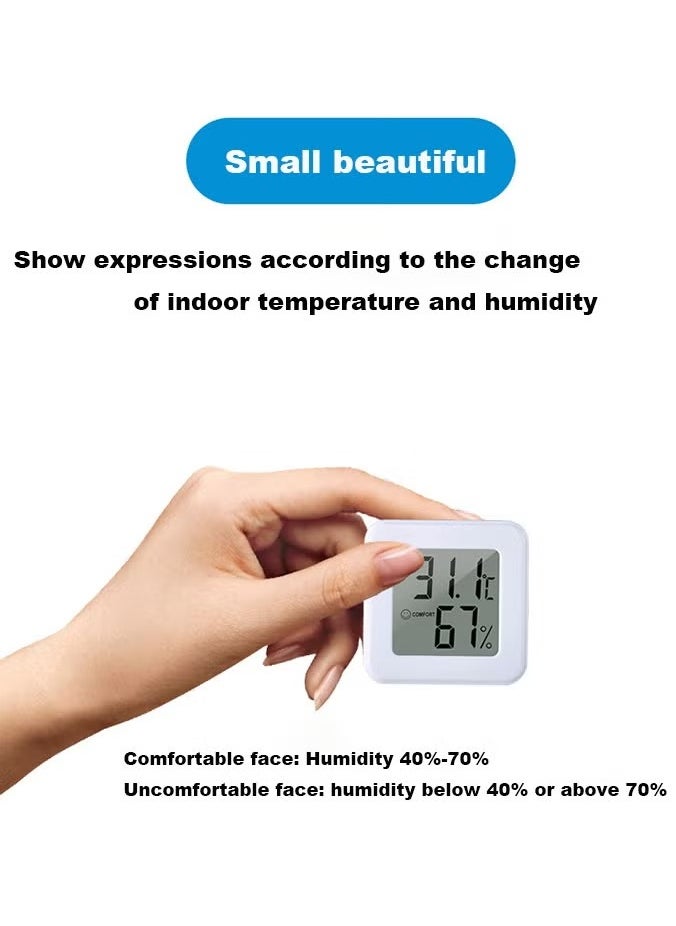ماركة غير محددة UanTii Mini LCD ميزان الحرارة الرقمي الرطوبة في الأماكن المغلقة درجة حرارة الغرفة الرطوبة متر الاستشعار  - Image 4