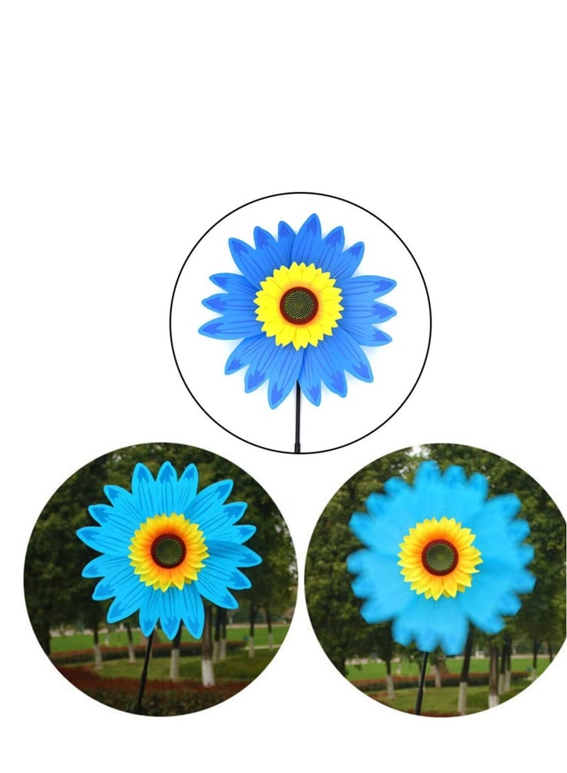 Barakah Sunflower Lawn Pinwheels Wind Spinners Garden Party Pinwheel Wind Spinner for Patio Lawn Garden Yard Outdoor Lawn Ornaments Wind Spinner Yard Art Pathway Patio Ornaments 6 PCS - Image 4