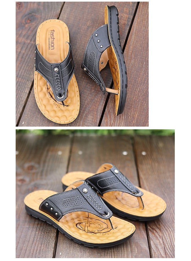 Tanwer - Tanwer Beach Shoes Men's Slippers Black 40 - Image 1