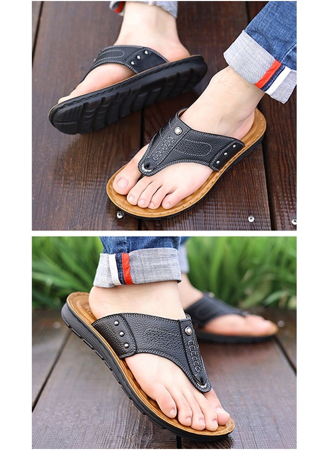 Tanwer - Tanwer Beach Shoes Men's Slippers Black 40 - Image 1