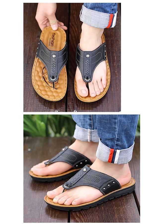 Tanwer - Tanwer Beach Shoes Men's Slippers Black 40 - Image 1