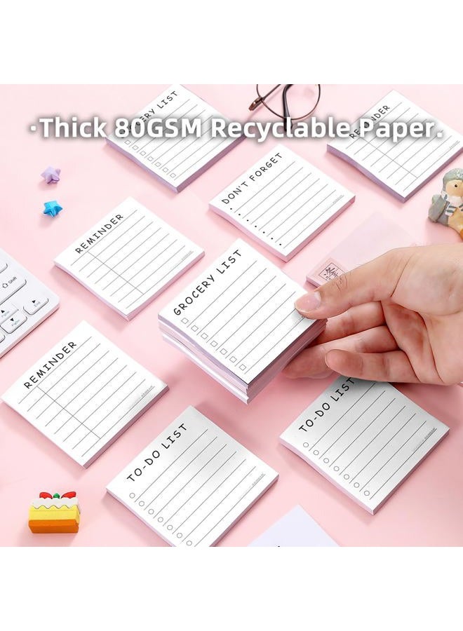 Rainbam Simple 4 Pack/200 Sheets 3x3 inch Self-Sticking Note Papers set, High-Adhesive Productivity Planner Pads for Time Management, Retro Daily Task Notes for Journal Office Home, Bulk Retro Stationery Gift - Image 5