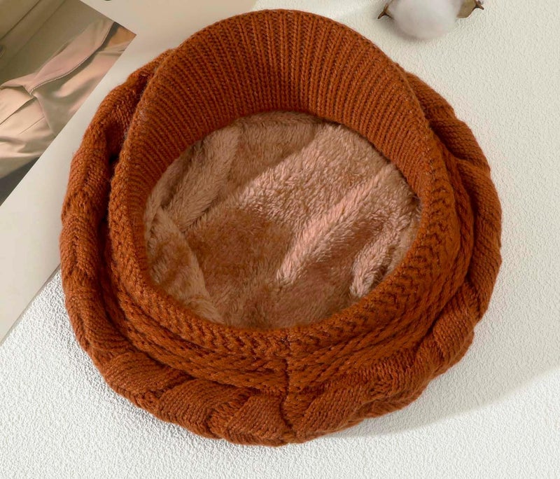 HINDAWI Women Winter Warm Knit Hat Wool Snow Ski Caps with Visor - Image 3