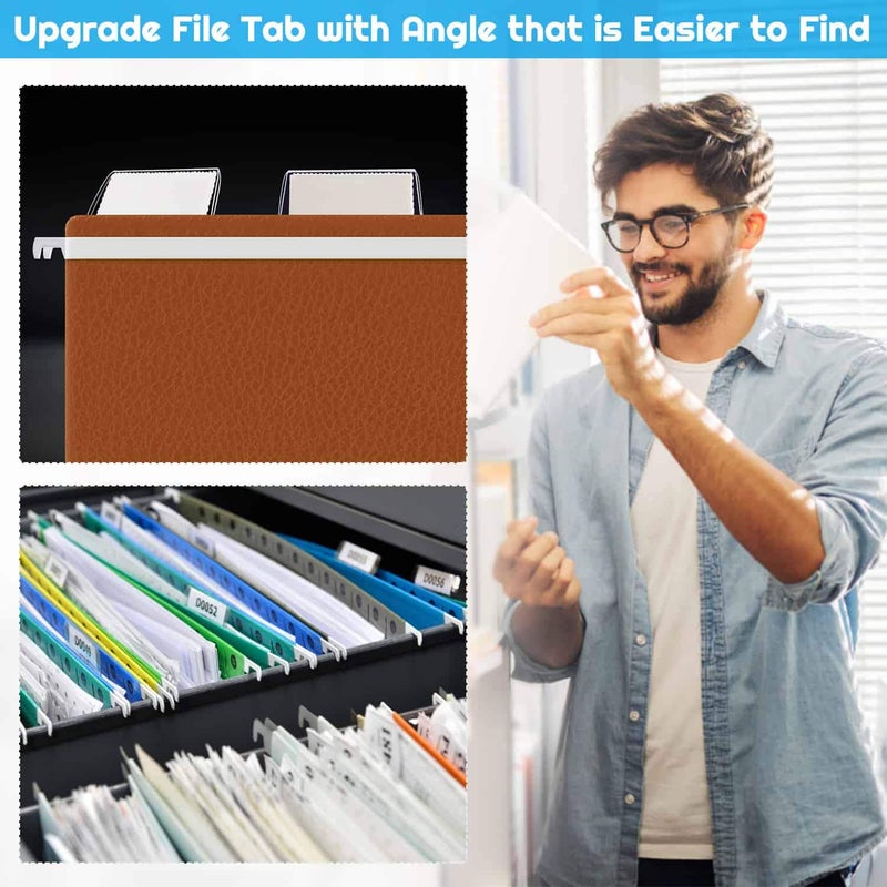 PAXCOO File Folder Tabs, Paxcoo 50 Sets Hanging File Folder Labels Tabs and Inserts for Hanging Folders - Image 5