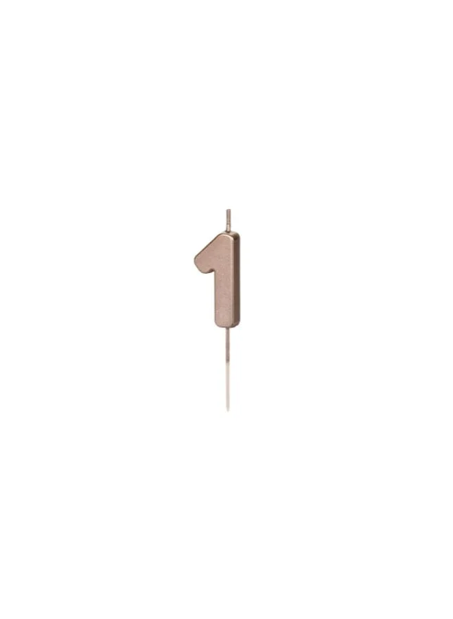 Share The Love Birthday Candle Number 1, rose gold, 4.5cm