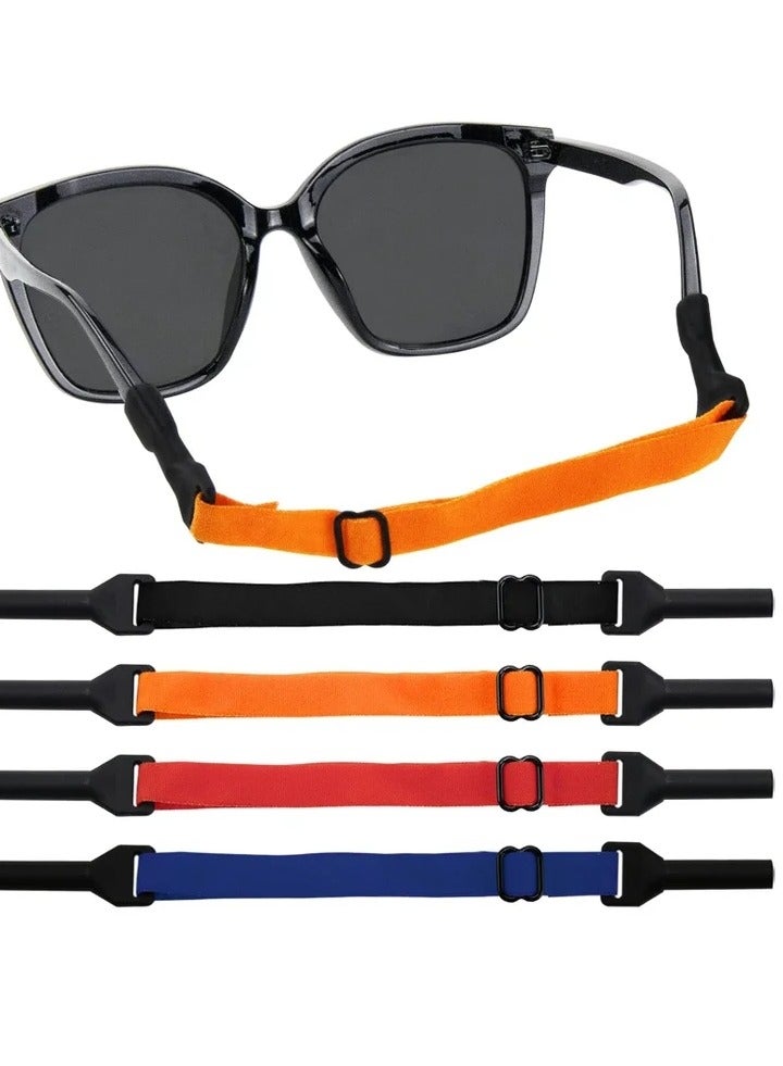 8 PCS Adjustable Glasses Strap Glasses Holder Sunglass Strap Universal Eyeglasses Strap Eye Glasses Holders Around Neck Sport Glasses Strap for Men Women Kids (4 Colors) - Image 1