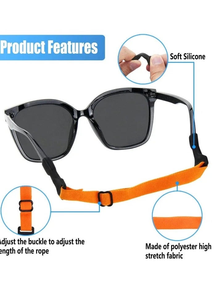 8 PCS Adjustable Glasses Strap Glasses Holder Sunglass Strap Universal Eyeglasses Strap Eye Glasses Holders Around Neck Sport Glasses Strap for Men Women Kids (4 Colors) - Image 5