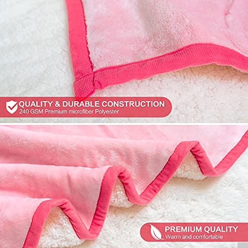 Happy Fuel Flamingo Wearable Hooded Blanket for Adults – Fuzzy Super Soft Warm Cozy Plush Flannel Fleece & Sherpa Hoodie Throw Cloak Wrap - Flamingo Gifts for Women Adults Girls and Kids - Image 4