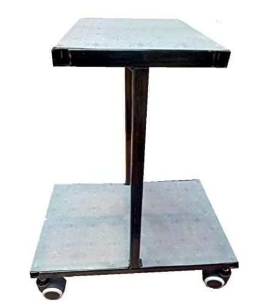 HIMAJI HIMAJI Double UPS Battery Inverter Trolly Stand for Home and Office Flat Tubular Battery in Designer Fiber Sheet 5KG Metal 1inchi Pipe movable Twin Caster Wheel Heavy duty Metal Inverter Trolley with Wheels  - Image 5