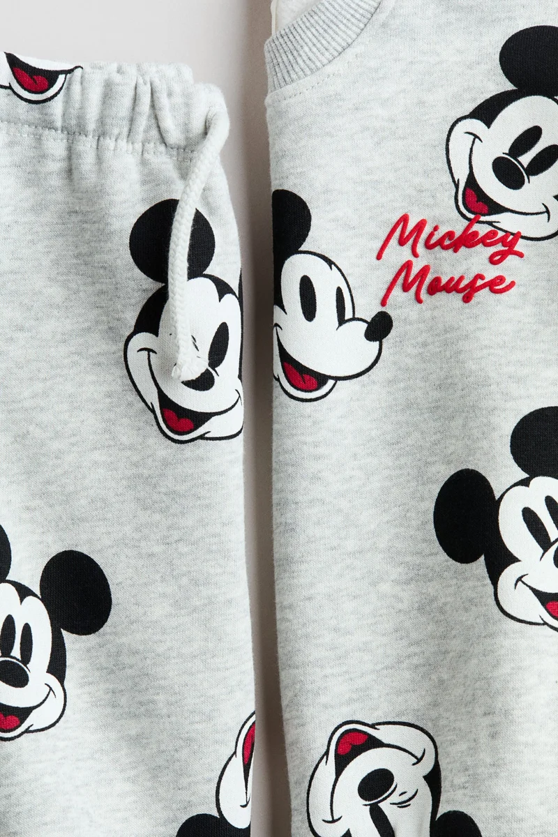 H&M 2-piece printed sweatshirt set