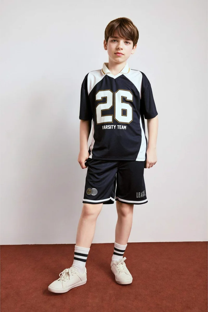 DeFacto Boy Oversize Apache Collar Polo T-Shirt