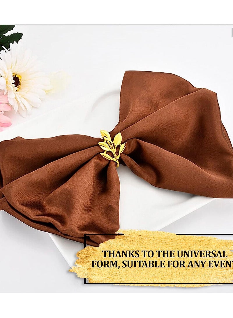 GROWSTEADY 12 Piece gold leaves Napkin Rings  - Image 5