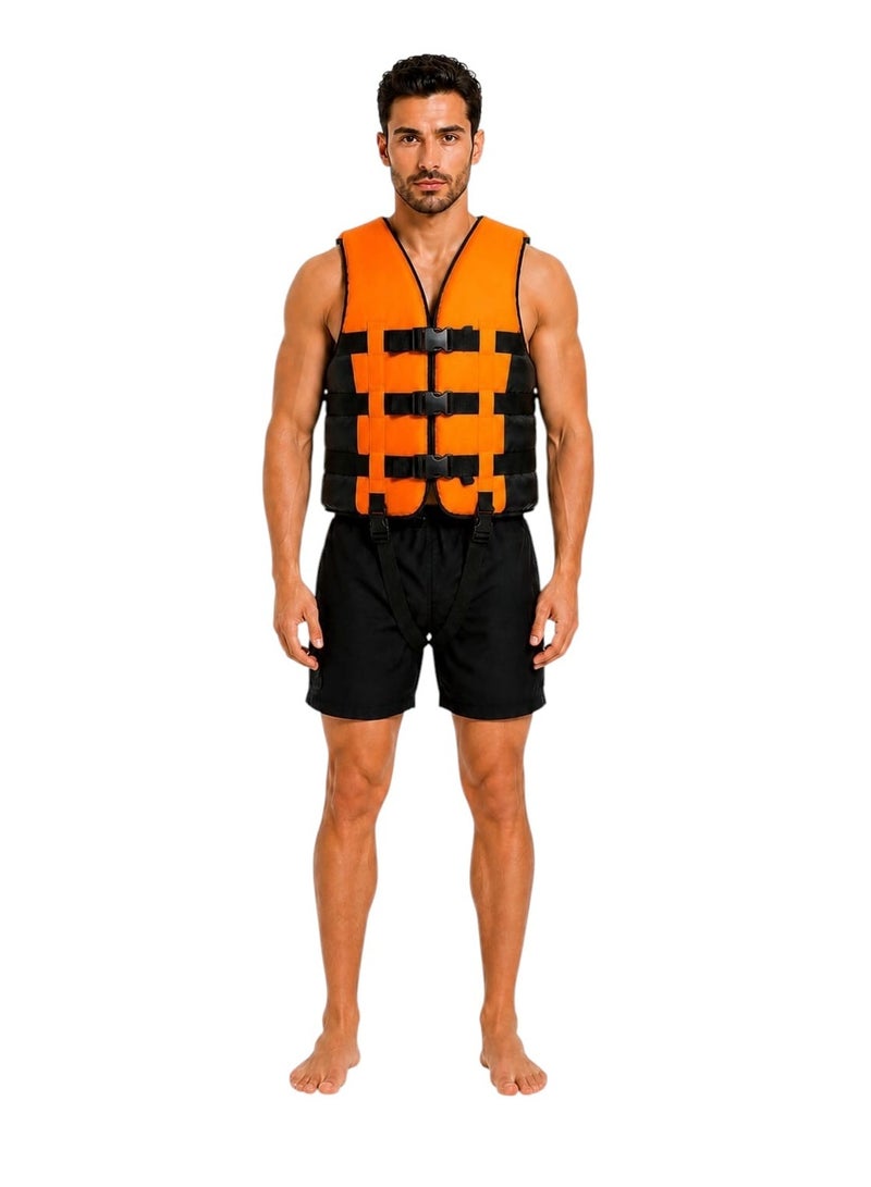 Life Jacket for Swimming and Water Activities – Equipped with Multiple Safety Straps and a Rescue Whistle – Adjustable to Fit Different Sizes - Image 2