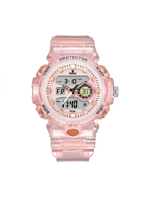 أسترو Astro A24802-PPFF Kids Analog-Digital Display Watch & Polyurethane Strap Pink