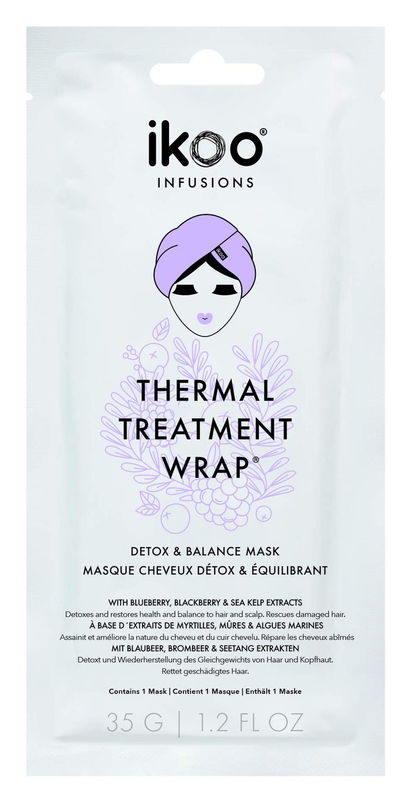 ikoo Hair Detox & Balance Thermal Treatment Wrap, Made for Excessively Dry or Damaged Hair, Deep Conditioning, Deeply Hydrates & Strengthens - 15 Pack - Image 2