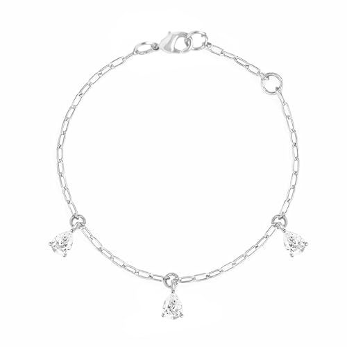 MINUTIAE Silver-Plated Motif Chain Anklet for Women's & Girls_MNT0388PD_S - Image 1
