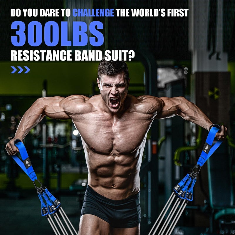 HPYGN Resistance Bands, Weight Bands with Handles, Ankle Straps, Door Anchor, Exercise Equipment for Muscle Training, Heavy Duty Workout Bands Strength Training Equipment for Men - Image 5