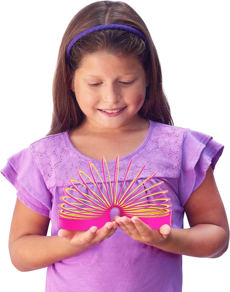 Slinky Just Play the Original Walking Spring Toy, Plastic 3-Pack, Multi-color Neon Spring Toys, Kids Toys for Ages 5 Up - Image 2