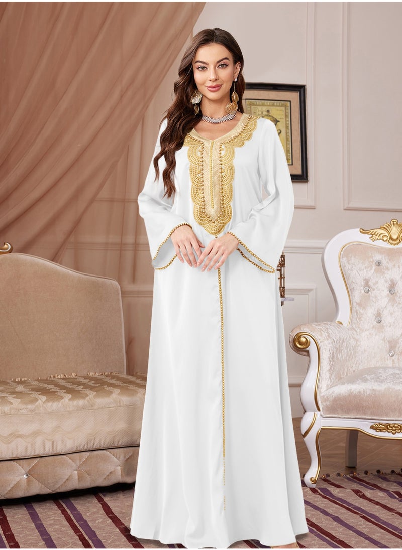 مدام يونيك عباية فساتين مطرزة مطرزة مطرزة العباءات العربية  - Image 1