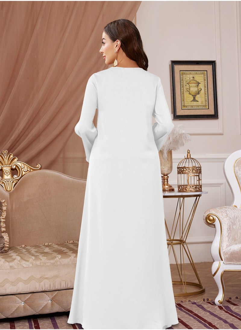 مدام يونيك عباية فساتين مطرزة مطرزة مطرزة العباءات العربية  - Image 2