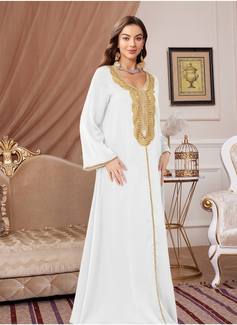 مدام يونيك عباية فساتين مطرزة مطرزة مطرزة العباءات العربية  - Image 3