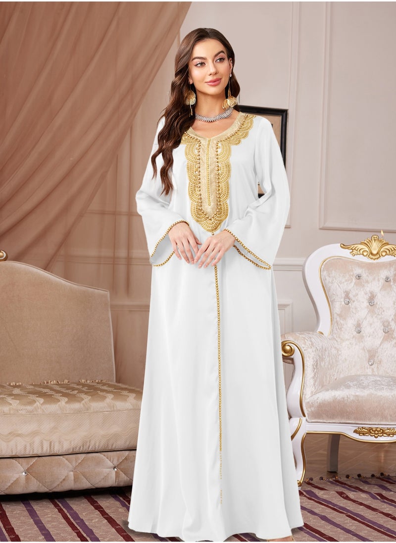 مدام يونيك عباية فساتين مطرزة مطرزة مطرزة العباءات العربية  - Image 4