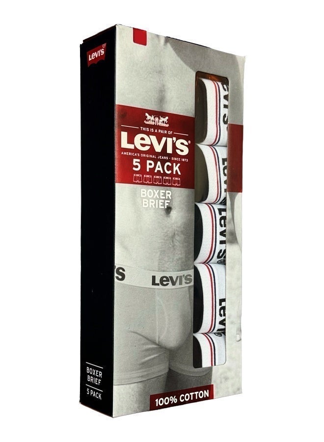 Levi's Boxer Briefs 5 Pack 100% Premium Cotton Mens - Image 2