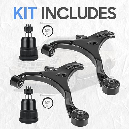 ILONPA Front Lower Control Arms w/Ball Joints Replacement for 2001-2005 Honda Civic Sedan & Coupe, 2001-2005 Acura EL (4pc) - Image 4