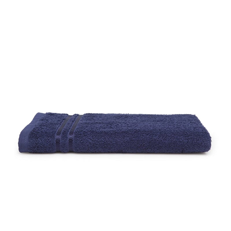 Welhome WELSPUN 100 Cotton Quik Dry Bath Towel Solid 70cmx150cm Dark Blue 380 GSM - Image 3