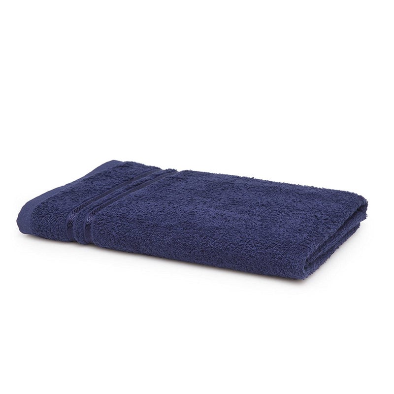Welhome WELSPUN 100 Cotton Quik Dry Bath Towel Solid 70cmx150cm Dark Blue 380 GSM - Image 2