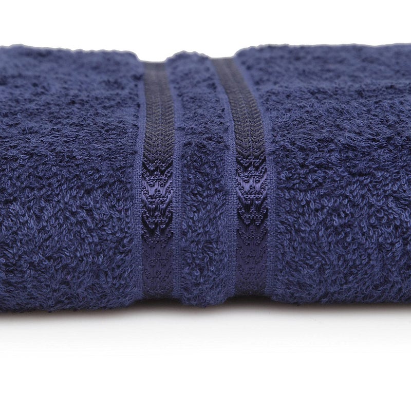 Welhome WELSPUN 100 Cotton Quik Dry Bath Towel Solid 70cmx150cm Dark Blue 380 GSM - Image 4