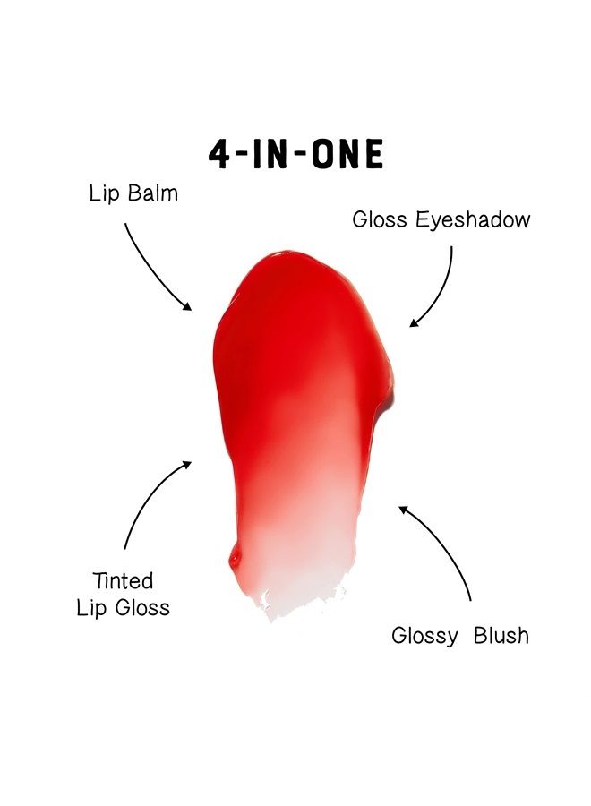 DR. LIPP د. ليب، تينت الفجل الأحمر سوبر فود. 4 في 1. لوسيون شفاه، تينت شفاه، بلش خدود، لوسيون عيون ملون. 100% من أصل طبيعي. 8 مل. - Image 2