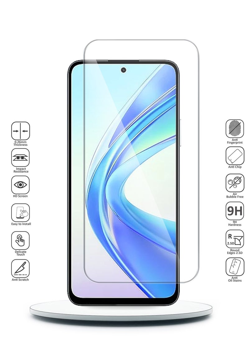 Wtech Honor X7b 4G 2023 Premium Series Curved Edges 9H 2.5D Tempered Glass Screen Protector (MSG9CN) - Clear - Image 2