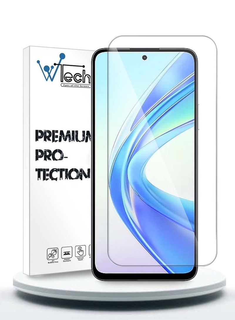 Wtech Honor X7b 4G 2023 Premium Series Curved Edges 9H 2.5D Tempered Glass Screen Protector (MSG9CN) - Clear - Image 1