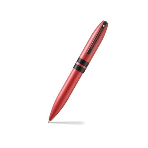 Sheaffer 9111 Icon Ballpoint Pen - Metallic Red with Glossy Black PVD Trim - Image 1