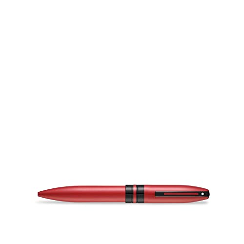 Sheaffer 9111 Icon Ballpoint Pen - Metallic Red with Glossy Black PVD Trim - Image 4