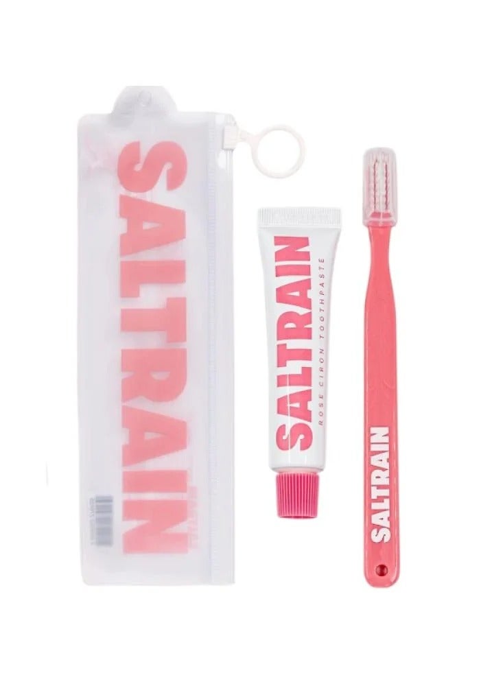 Rose Citron Long Lasting Fresh Toothpaste Travel Kit With Toothbrush 30g Rose