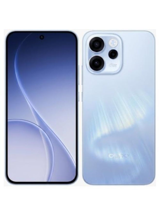OPPO Reno15 F Dual SIM, 256GB, 8GB RAM, 5G - Aurora Blue - Image 1