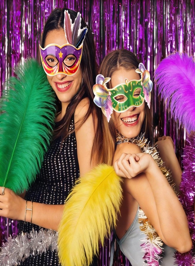 Atiloy 20 Pack Mardi Gras Masks Bulk Paper Carnival Mask Masquerade Masks for Men Women Carnival, Music, Costume Party Supplies Masquerade Party Decorations - Image 3