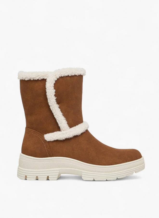 MISSY Women Fur Suede High Ankle Boots