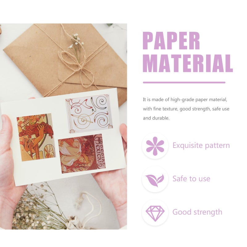 1 Set Vintage Material Paper Handbook Paper DIY Scrapbooking Base Paper - Image 3