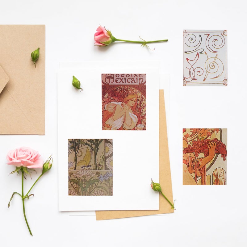 1 Set Vintage Material Paper Handbook Paper DIY Scrapbooking Base Paper - Image 5