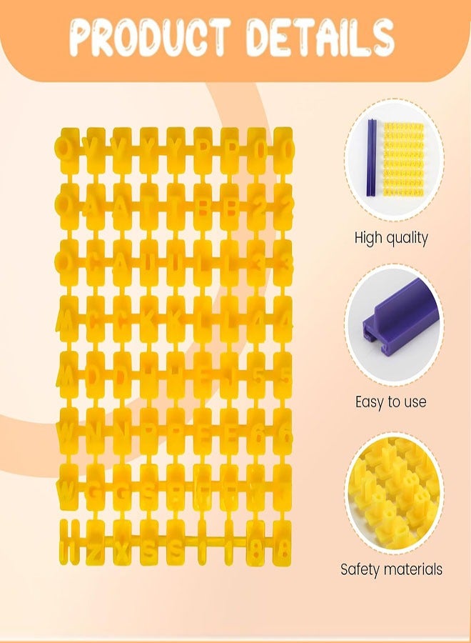 2 طقم طوابع طوابع حروف لملفات تعريف الارتباط الطينية، قالب قالب نقش الأرقام الأبجدية طوابع حلوة لتزيين الكعك في عيد الميلاد، تزيين الكعك بالرسائل - Image 3