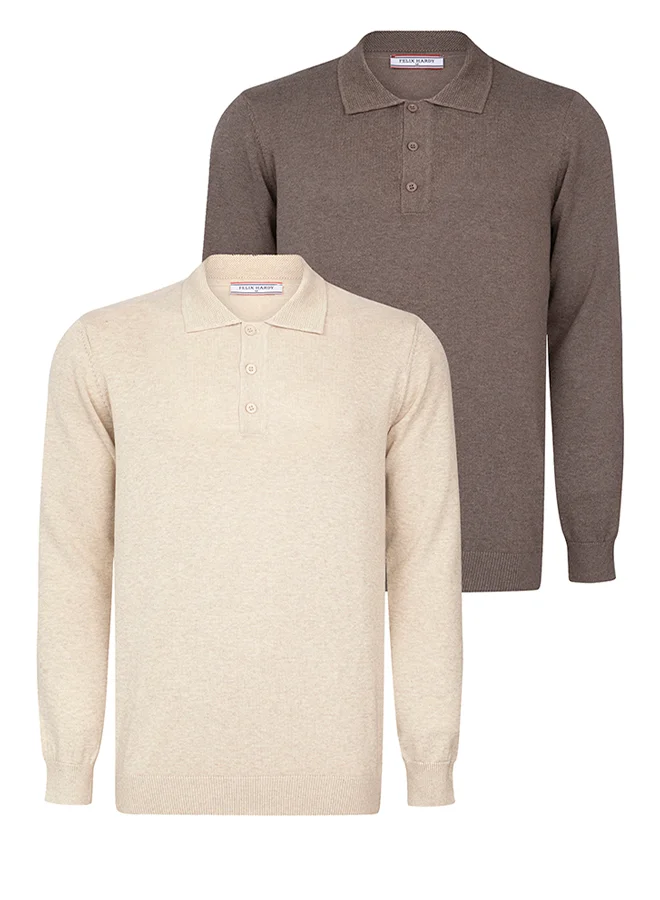 فيليكس هاردي Pullover with Polo Collar Pack of 2