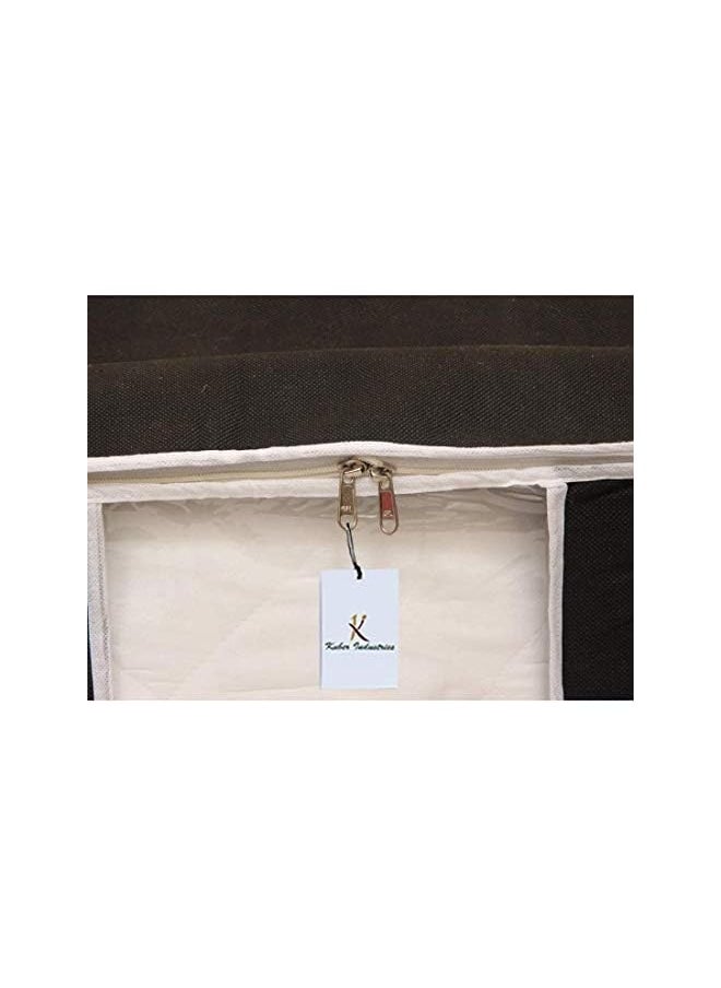 Kuber Industries - Industries Storage Bag For Comforters, blankets|Clothes Organizer|Foldable Blanket Storage|Underbed Storage Bag|3 Piece, Extra Large (Black) - Image 1