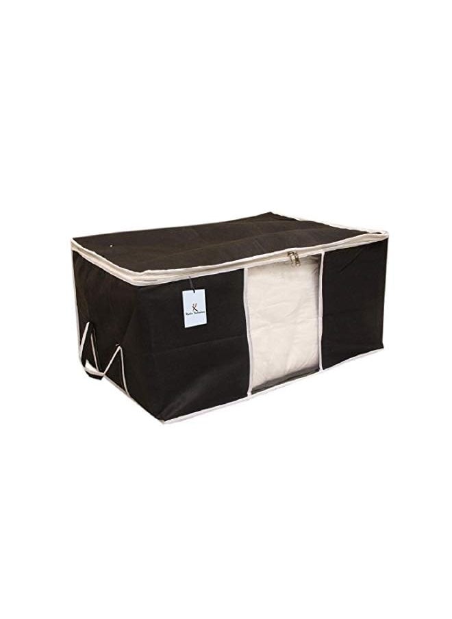 Kuber Industries - Industries Storage Bag For Comforters, blankets|Clothes Organizer|Foldable Blanket Storage|Underbed Storage Bag|3 Piece, Extra Large (Black) - Image 1