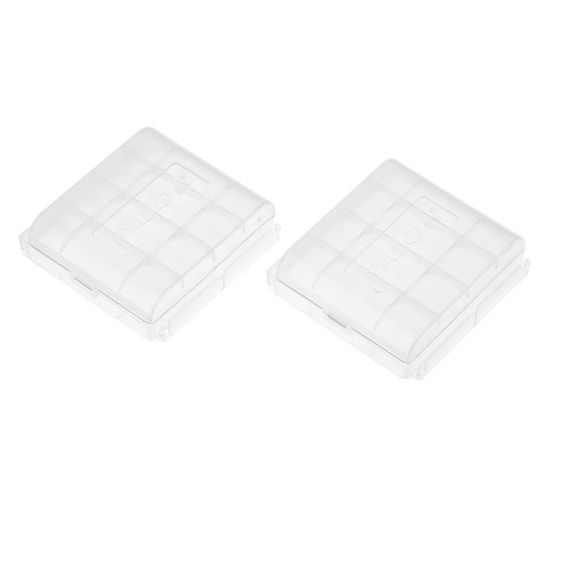 Palo AA Batteries Storage Case: 2PCS Transparent Waterproof Plastic Box - Portable Snap Lid Organizer for Travel Camping - Image 1