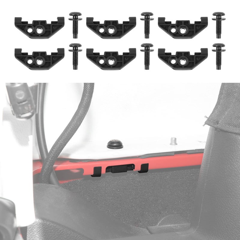 Jimen for JK Hard Top Screws 12PCS Roof Bolts Hardtop Nut Clips Retainer Compatible with Jeep Wrangler JK  Unlimited 20072018